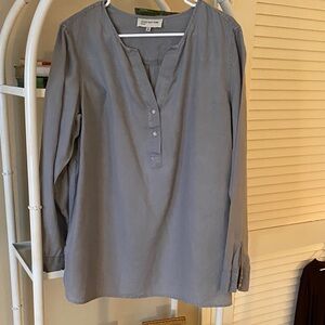 Jones New York Light Gray Tunic Top